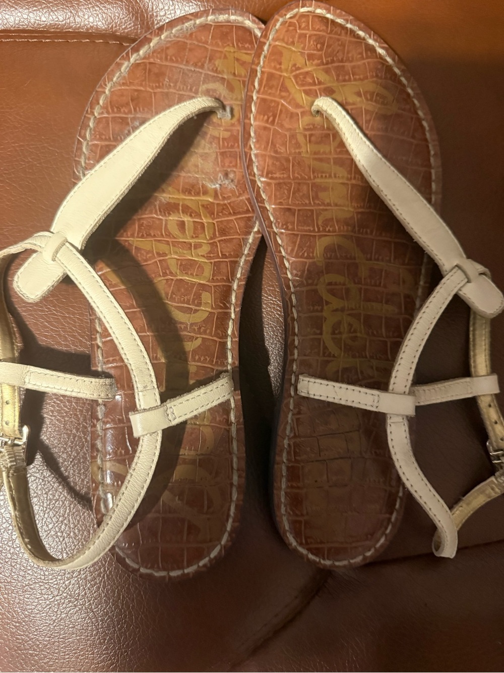 Sam Edelman cream Gigi sandals 7.5 GUC